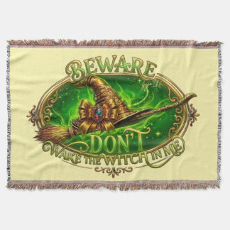 Halloween Witch Saying Cozy Year-Round Blanket