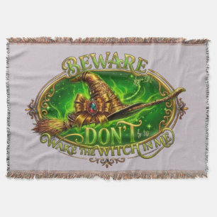 Halloween Witch Saying Cozy Year-Round Blanket