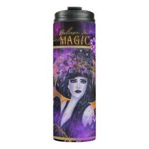 Halloween witch shirt colourful art by Renee Thermal Tumbler