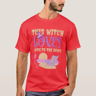 Halloween witch shirt for beach shirt lovers famil