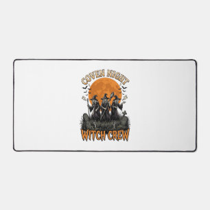 Halloween Witch Shirt Vintage Engraved Coven Night Desk Mat
