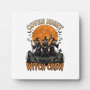 Halloween Witch Shirt Vintage Engraved Coven Night Plaque