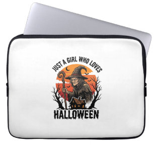 Halloween Witch Shirt Vintage Engraving Costume Ar Laptop Sleeve