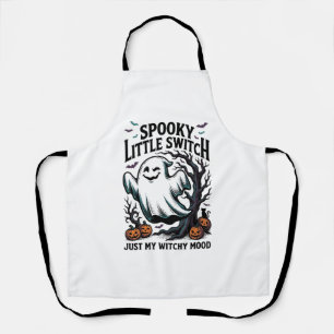 Halloween Witch Shirt Vintage Ghost Humour Design_ Apron