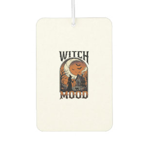 Halloween Witch Shirt Vintage Haunted Moon Design_ Car Air Freshener