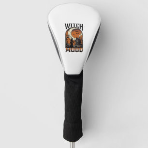 Halloween Witch Shirt Vintage Haunted Moon Design_ Golf Head Cover