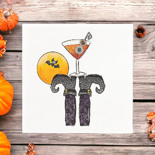 Halloween Witch Shoes Drink  Napkin