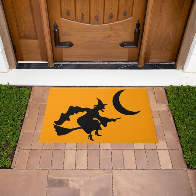 Halloween Witch Silhouette Doormat (Outdoor)