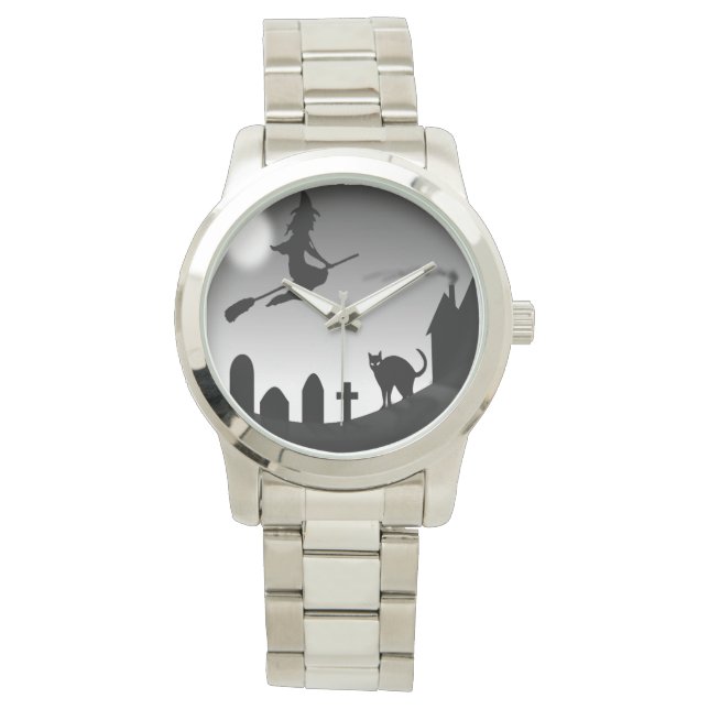 HALLOWEEN WITCH SILHOUETTE WATCH (Front)
