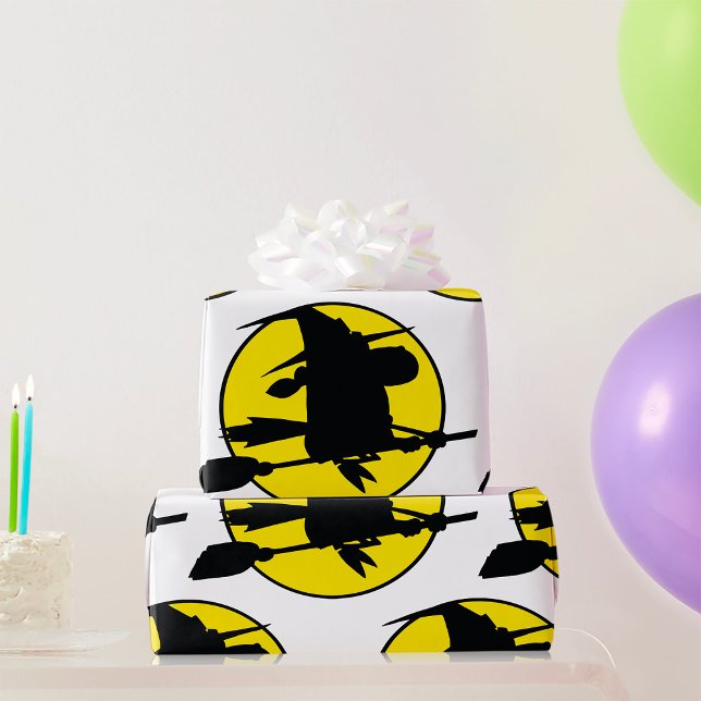 Halloween Witch Silhouette Wrapping Paper (Creator Uploaded)