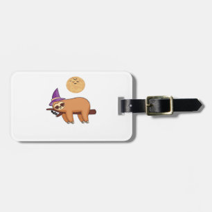 Halloween Witch Sloth Oversized T-Shirt Luggage Tag