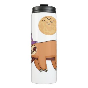 Halloween Witch Sloth Oversized T-Shirt Thermal Tumbler