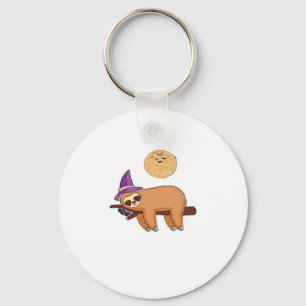 Halloween Witch Sloth Premium T-Shirt Key Ring