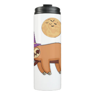Halloween Witch Sloth Premium T-Shirt Thermal Tumbler