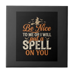 Halloween Witch Spell Graphic_1 Ceramic Tile