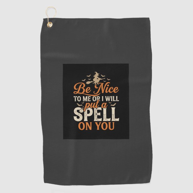 Halloween Witch Spell Graphic_1 Golf Towel (Front)