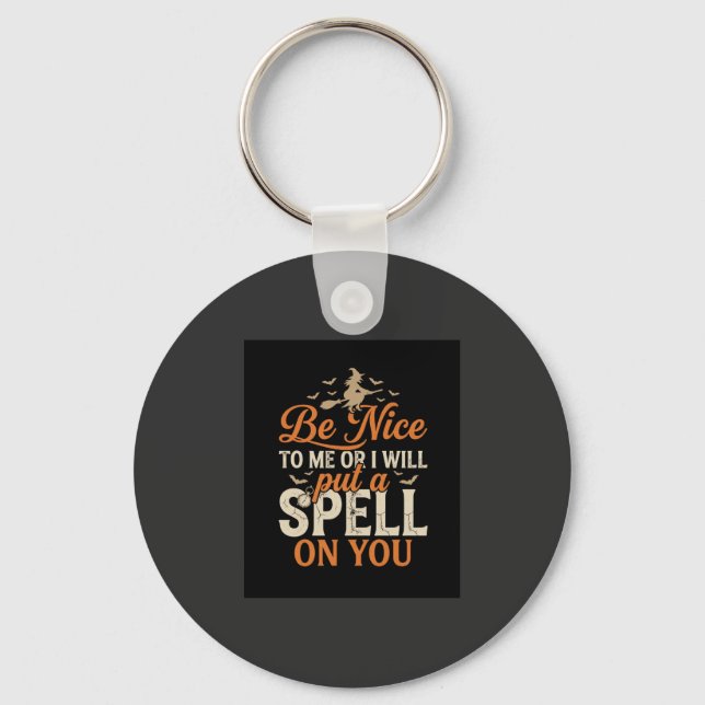 Halloween Witch Spell Graphic_1 Key Ring (Front)
