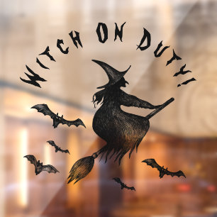Halloween Witch Spooky Black Bats Witch 