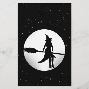 halloween witch stationery