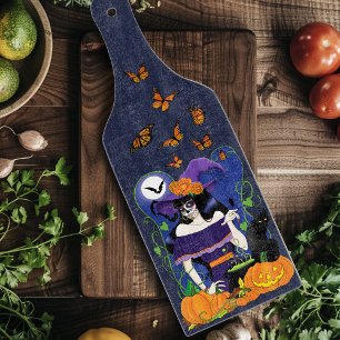 Halloween Witch Sugar Skull Cutting Board