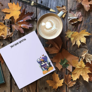 Halloween Witch Sugar Skull Notepad