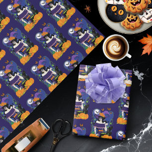 Halloween Witch Sugar Skull Wrapping Paper