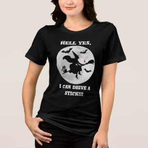 Halloween Witch T-Shirt Tri-Blend Shirt
