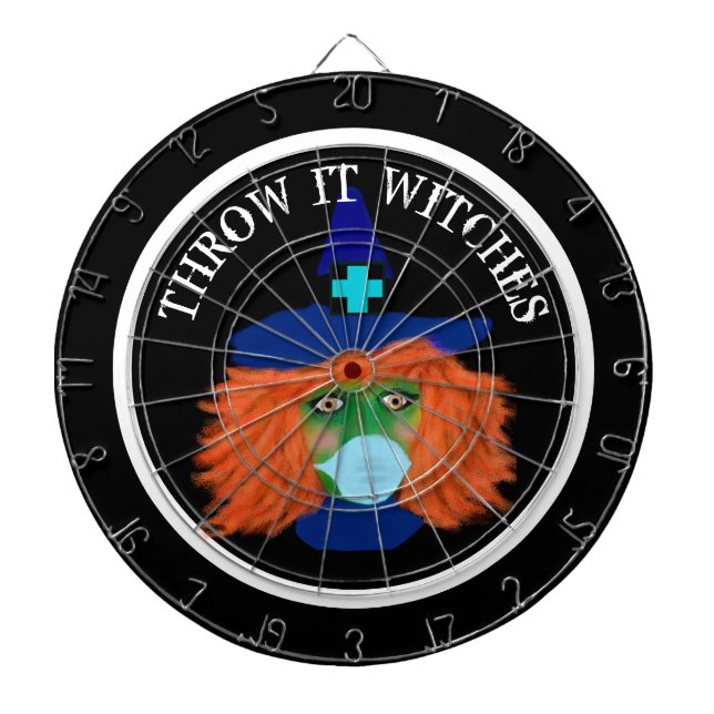 Halloween Witch Themed Party Game Dartboard (Front)