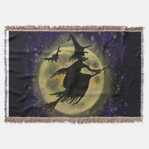Halloween Witch Throw Blanket