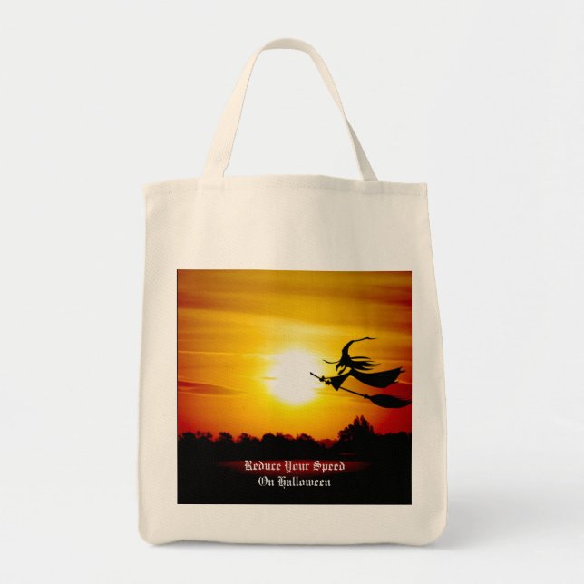 Halloween Witch Tote Bag (Front)