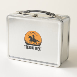 Halloween Witch Trick Or Treat Vintage Moon_1 Metal Lunch Box