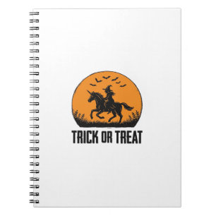 Halloween Witch Trick Or Treat Vintage Moon_1 Notebook
