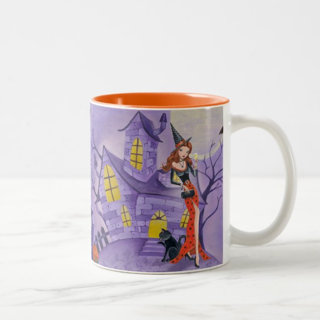 Halloween Witch - Two Tone Mug (Right)