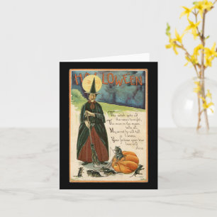 Halloween Witch Vintage Card