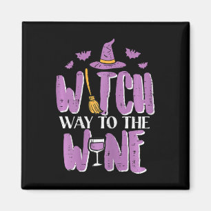 Halloween Witch Way To Funny Pun Costume Party Mum Magnet