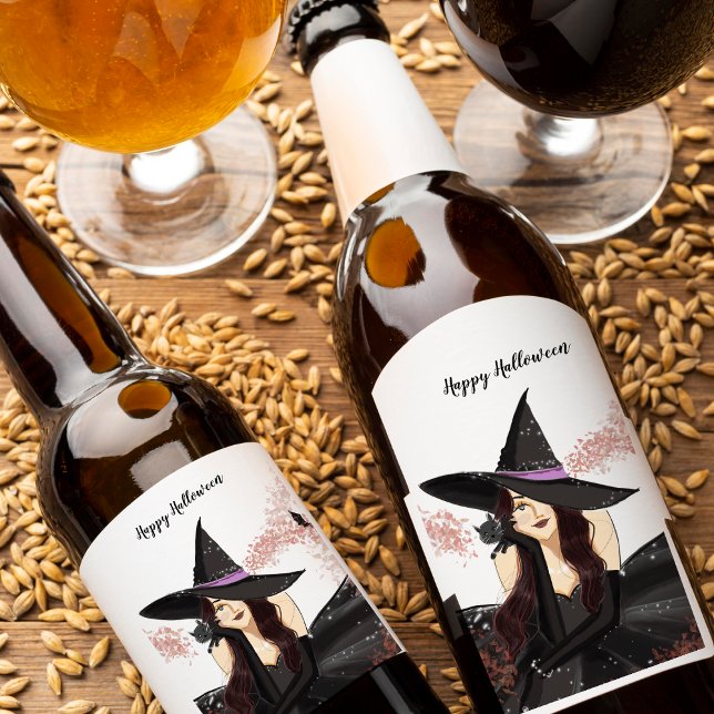 halloween, witch wine label (Creator Uploaded)