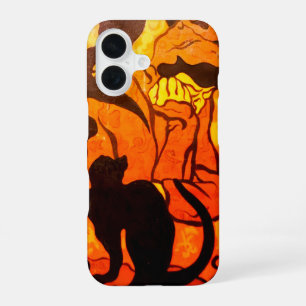 Halloween Witch with a Black Cat iPhone 16 Case