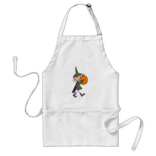 Halloween Witch with Pumpkin Standard Apron