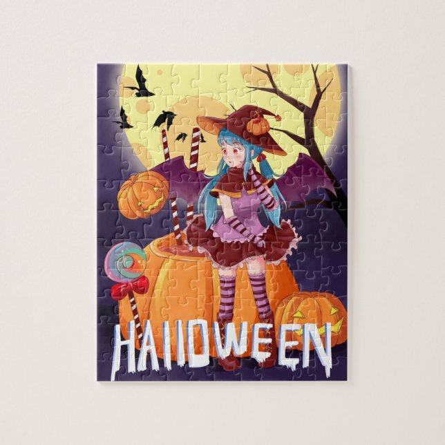 Halloween Witch With Wings Jigsaw Puzzle (Vertical)