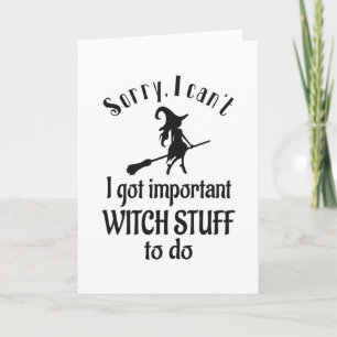 Halloween Witch Women Funny Sayings Gift Card