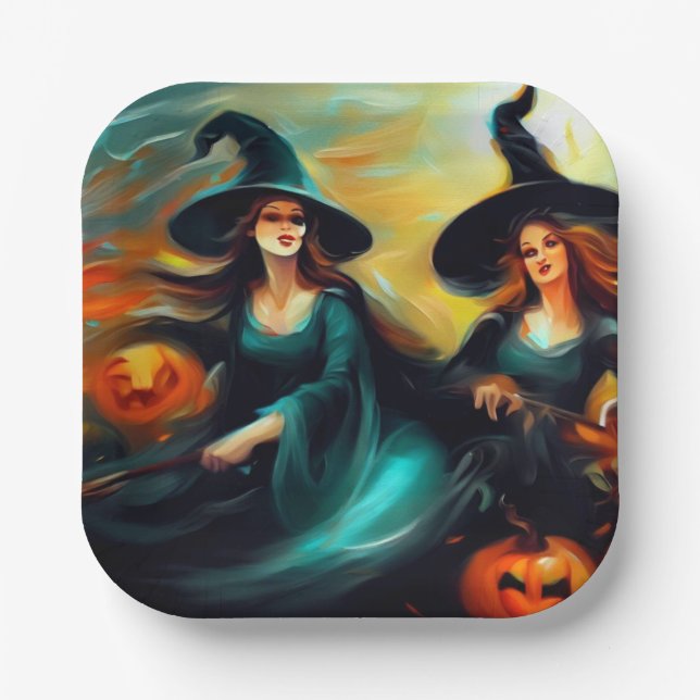 Halloween - Witches 1 Paper Plate (Front)