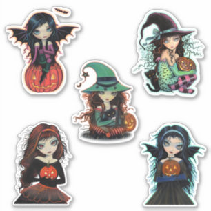 Halloween Witches and Vampires Big Eye Cuties