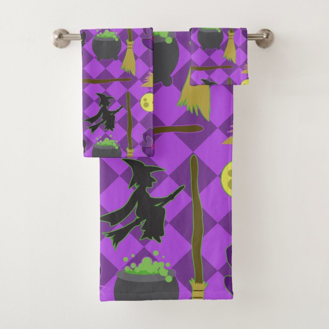 Halloween Witches Bath Towel Set (Insitu)
