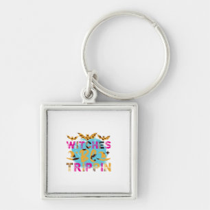 Halloween Witches Be Trippin Key Ring