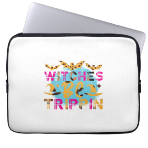 Halloween Witches Be Trippin Laptop Sleeve