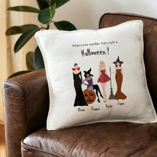 Halloween, witches, best friend gift, cushion