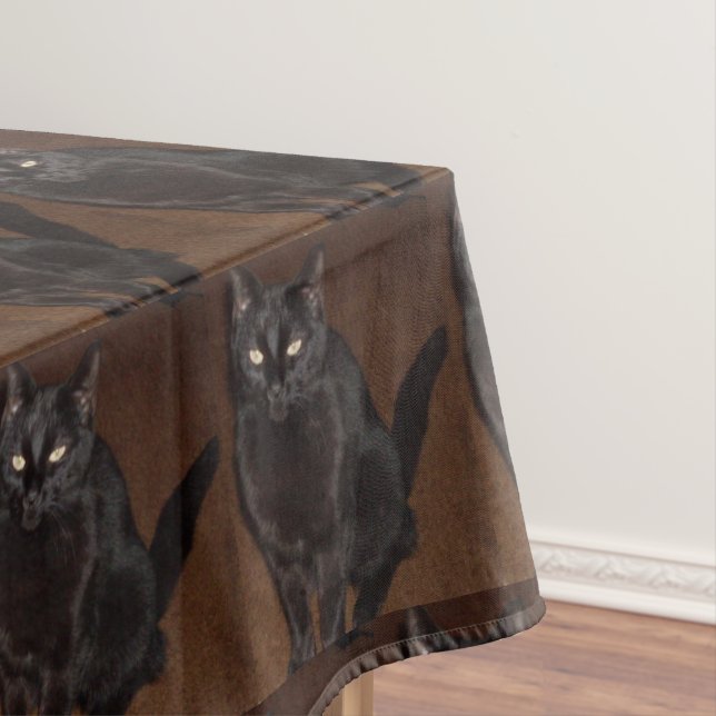 HALLOWEEN WITCHES BLACK CAT tablecloth (In Situ)
