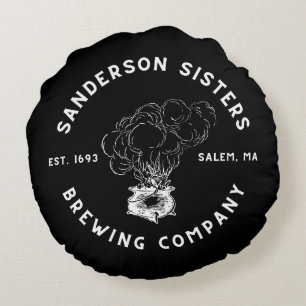 Halloween Witches Brew Sanderson Sisters Round Cushion