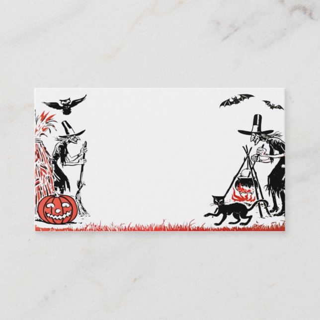 Halloween Witches Business Card (Front)