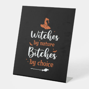 Halloween Witches by Nature Birthday Pedestal Sign